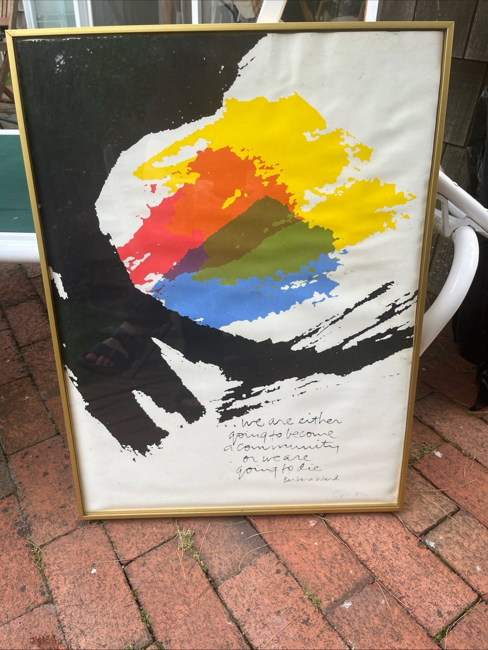 CARITA KENT Brushstroke silkscreen signed Print - Yellow, Red, Blue, Green